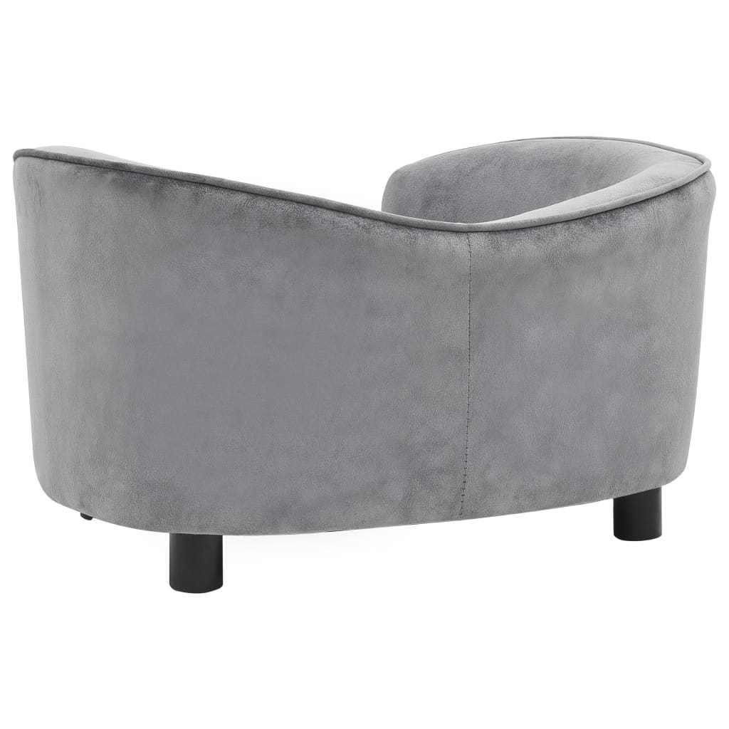 NNEVL Dog Sofa Grey 69x49x40 cm Plush-4