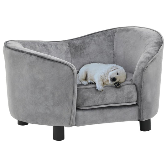 NNEVL Dog Sofa Grey 69x49x40 cm Plush-0